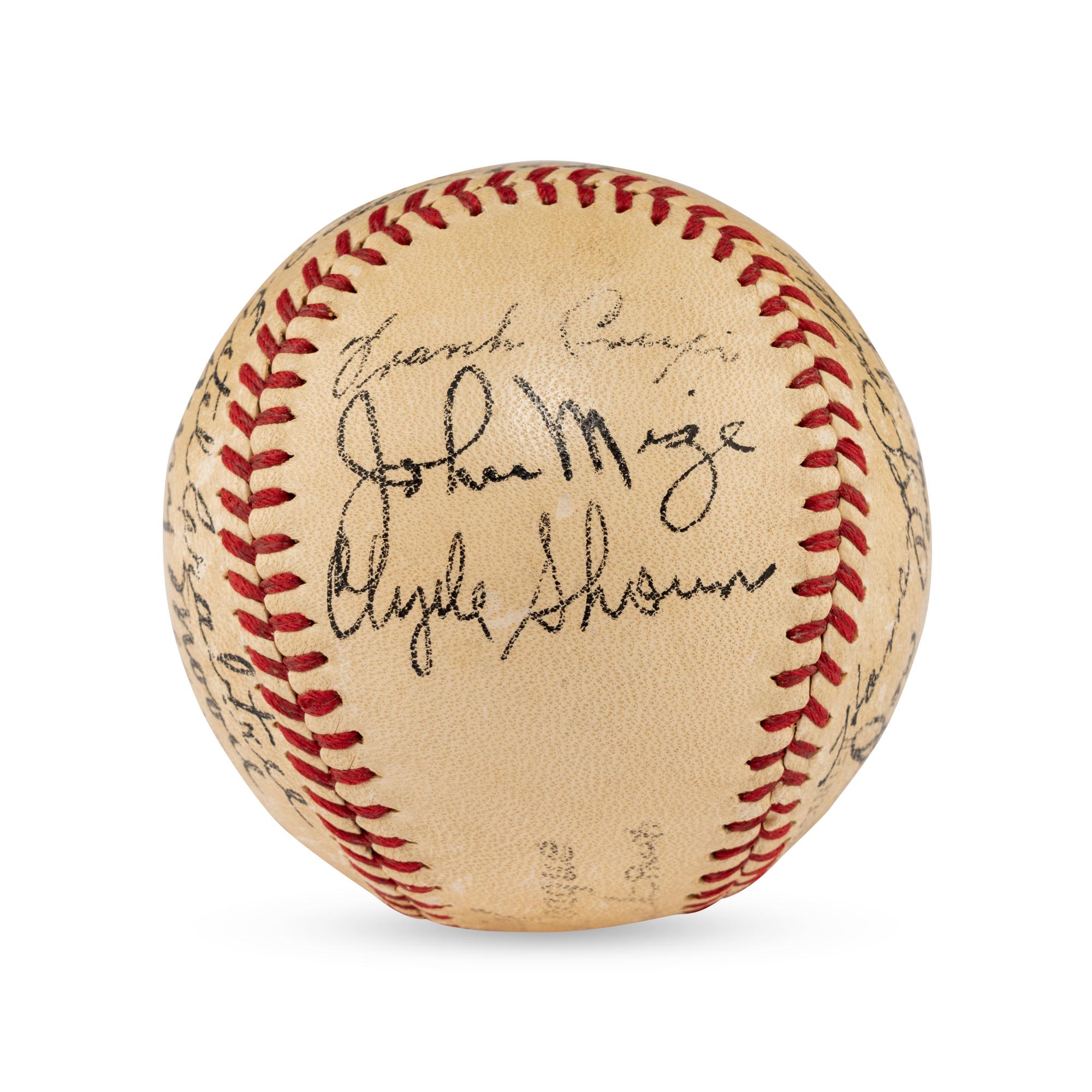 A 1941 St. Louis Cardinals Team Signed Autograph Baseball from The Collection of Lon Warneke (Beckett Authentication Services Letter of Authenticity)