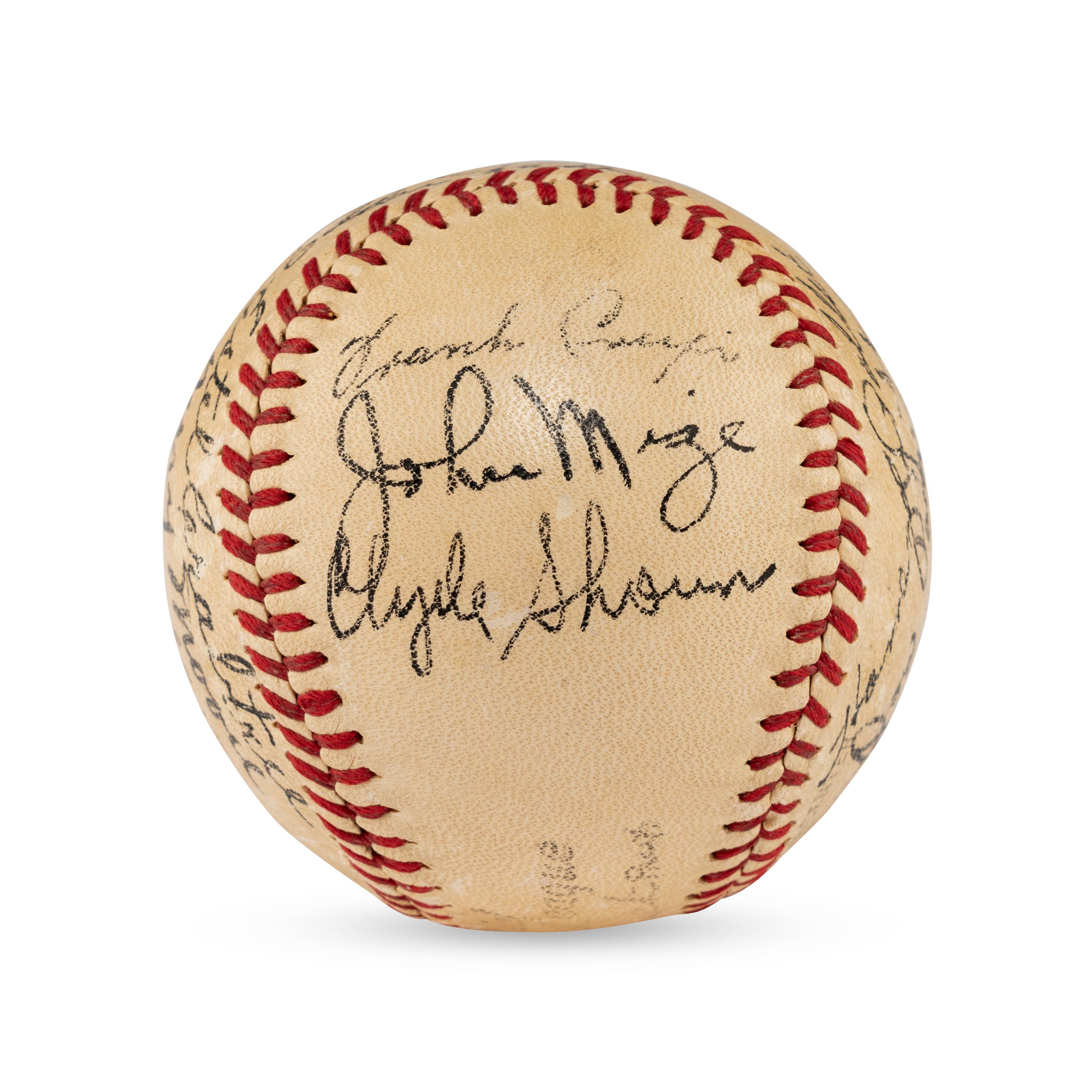 A 1941 St. Louis Cardinals Team Signed Autograph Baseball from The Collection of Lon Warneke (Beckett Authentication Services Letter of Authenticity)