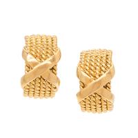 TIFFANY & CO., SCHLUMBERGER, YELLOW GOLD 'X' EARCLIPS