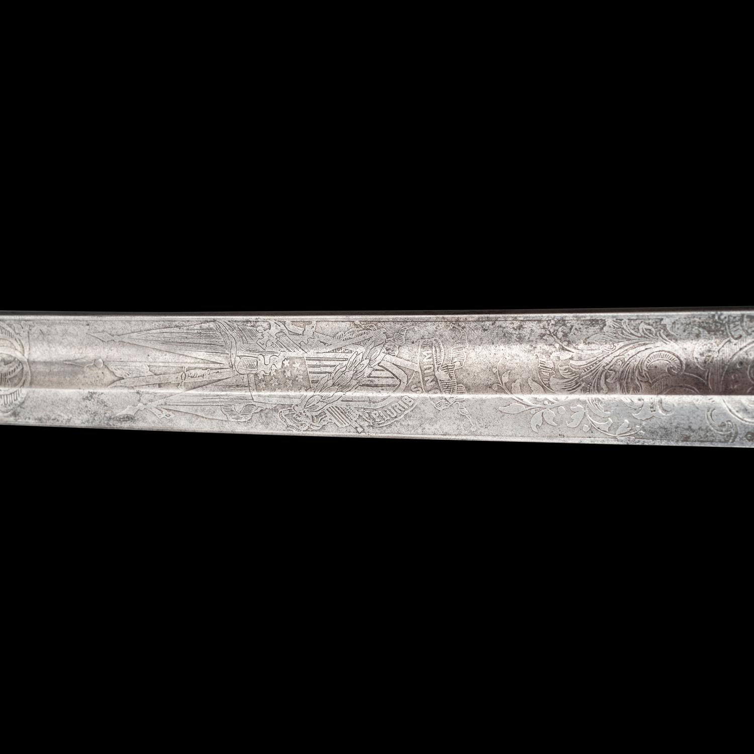 Cent Guard Style Presentation Sword of Capt. A.T. Farwell 179th NY Infantry, KIA at The Crater and the Sword Captured by Capt. J.B. Hughes, 11th AL Infantry