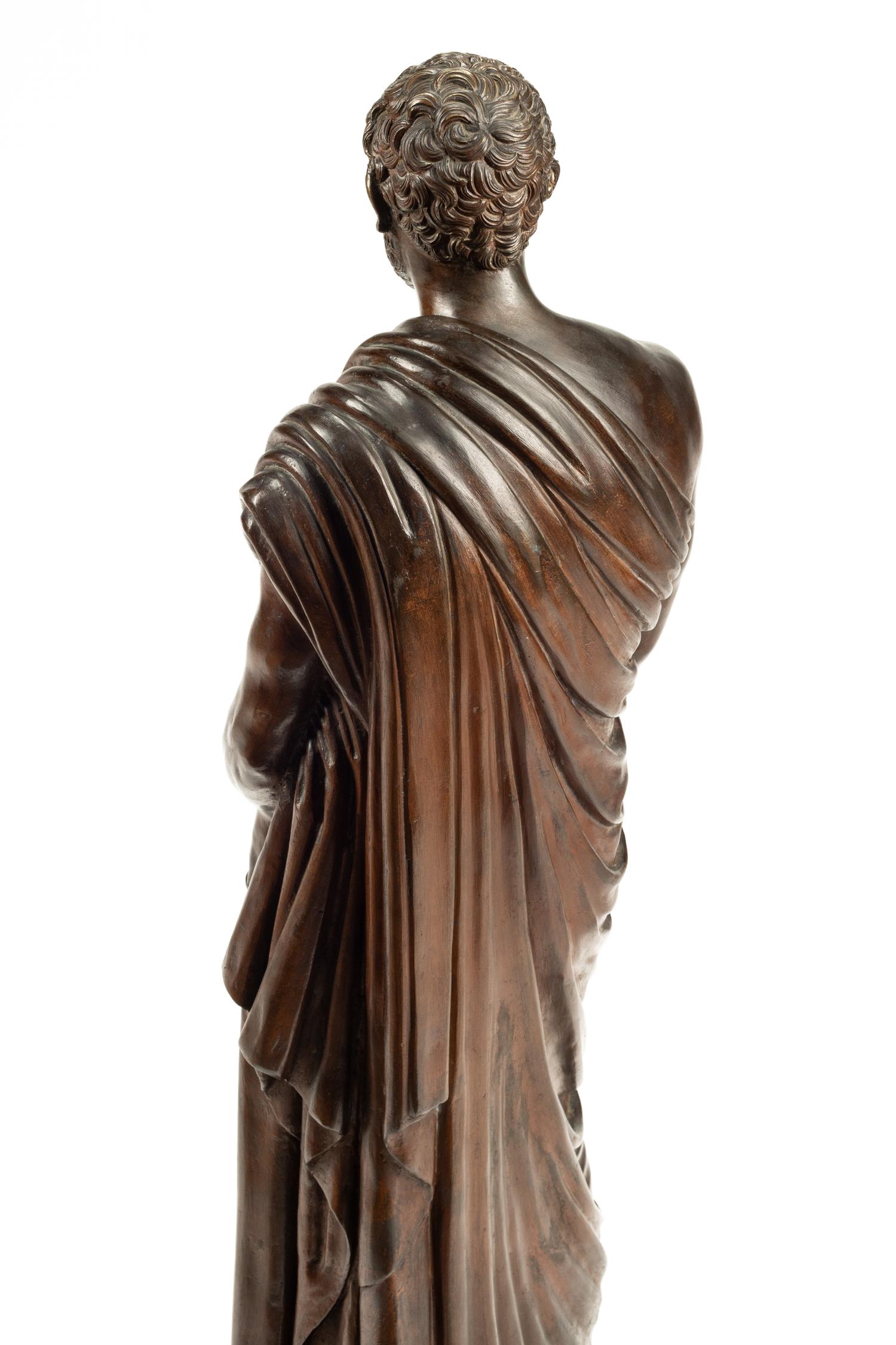 An Italian Bronze Figure of Demosthenes