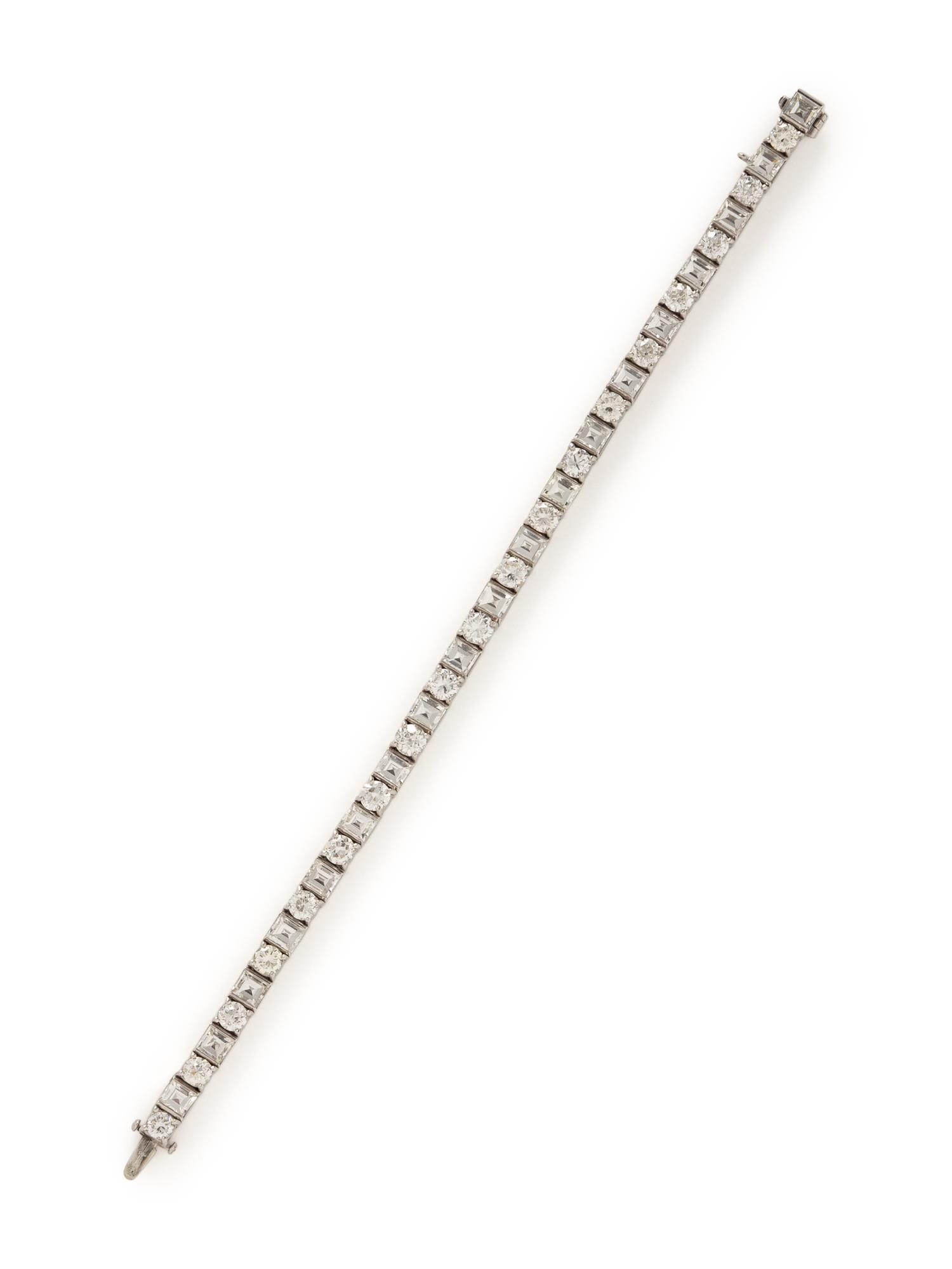 PLATINUM AND DIAMOND BRACELET