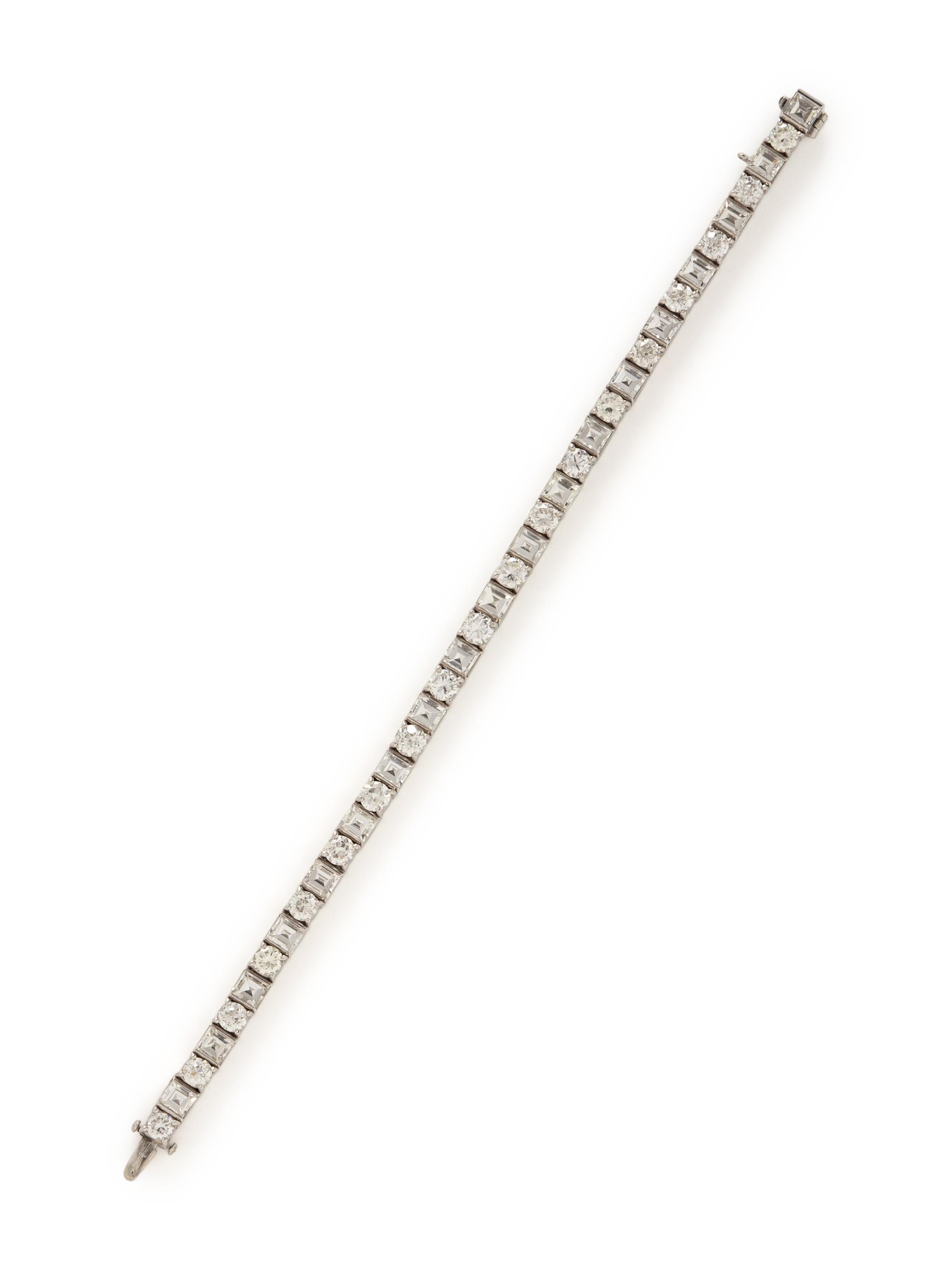 PLATINUM AND DIAMOND BRACELET