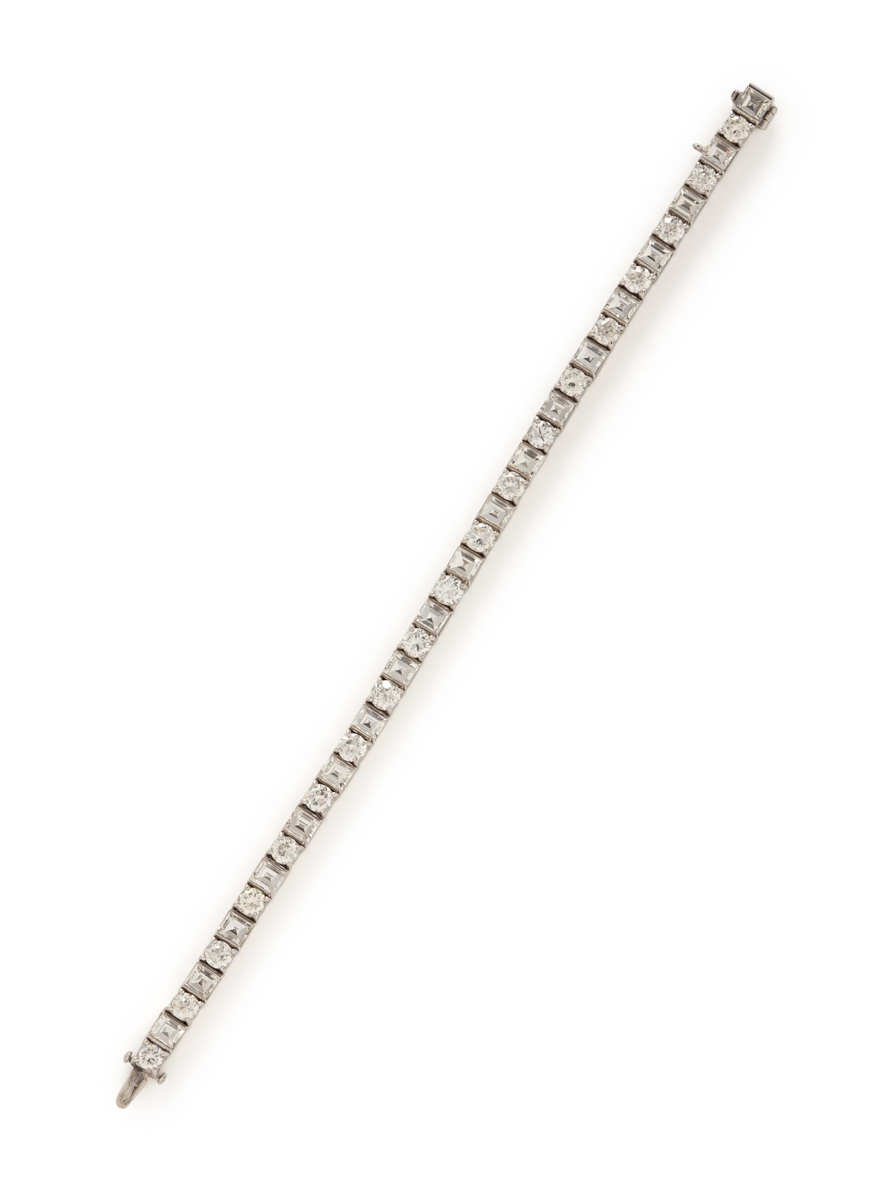 PLATINUM AND DIAMOND BRACELET