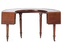 A Mahogany Demilune Game Table