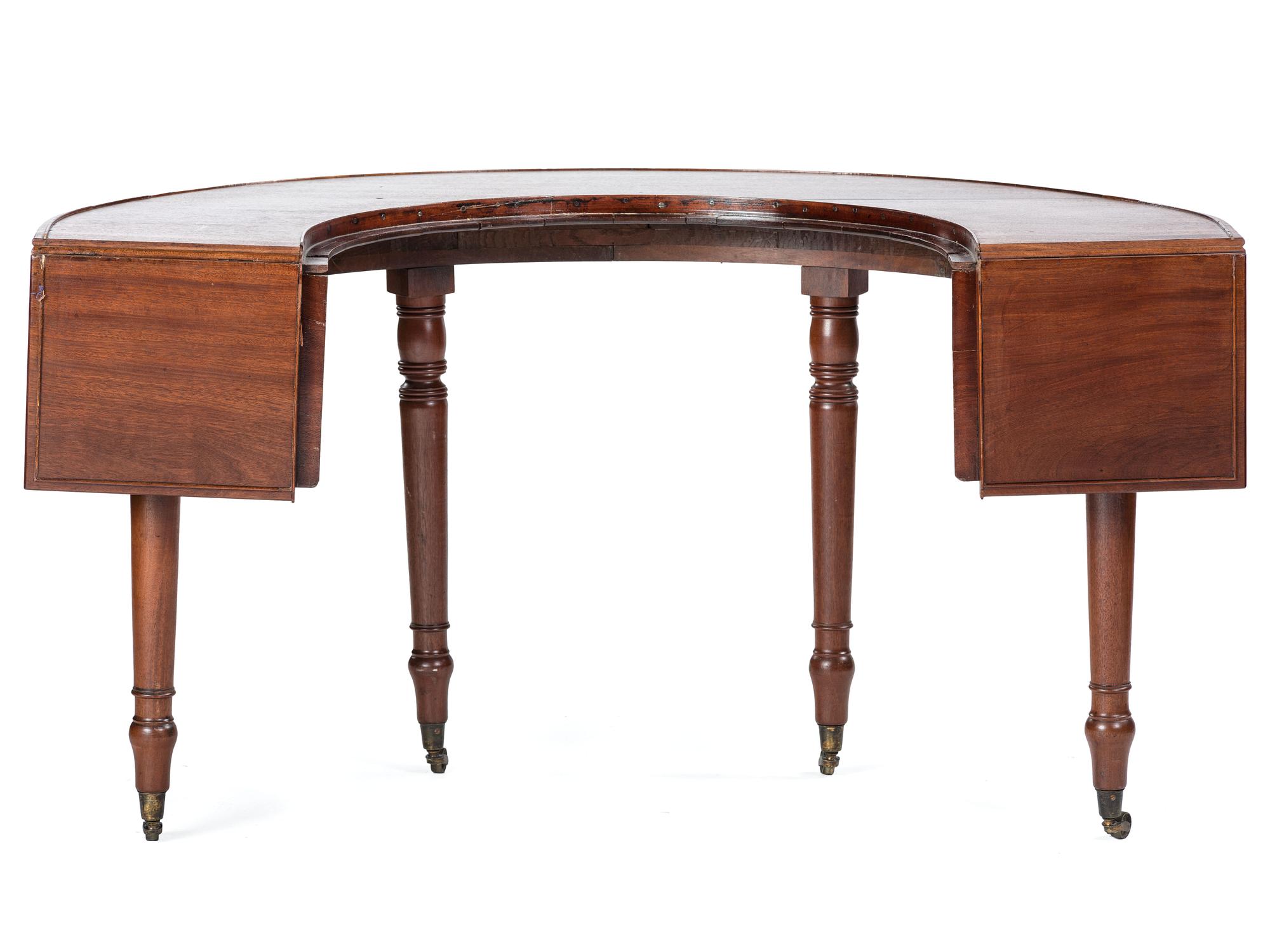 A Mahogany Demilune Game Table