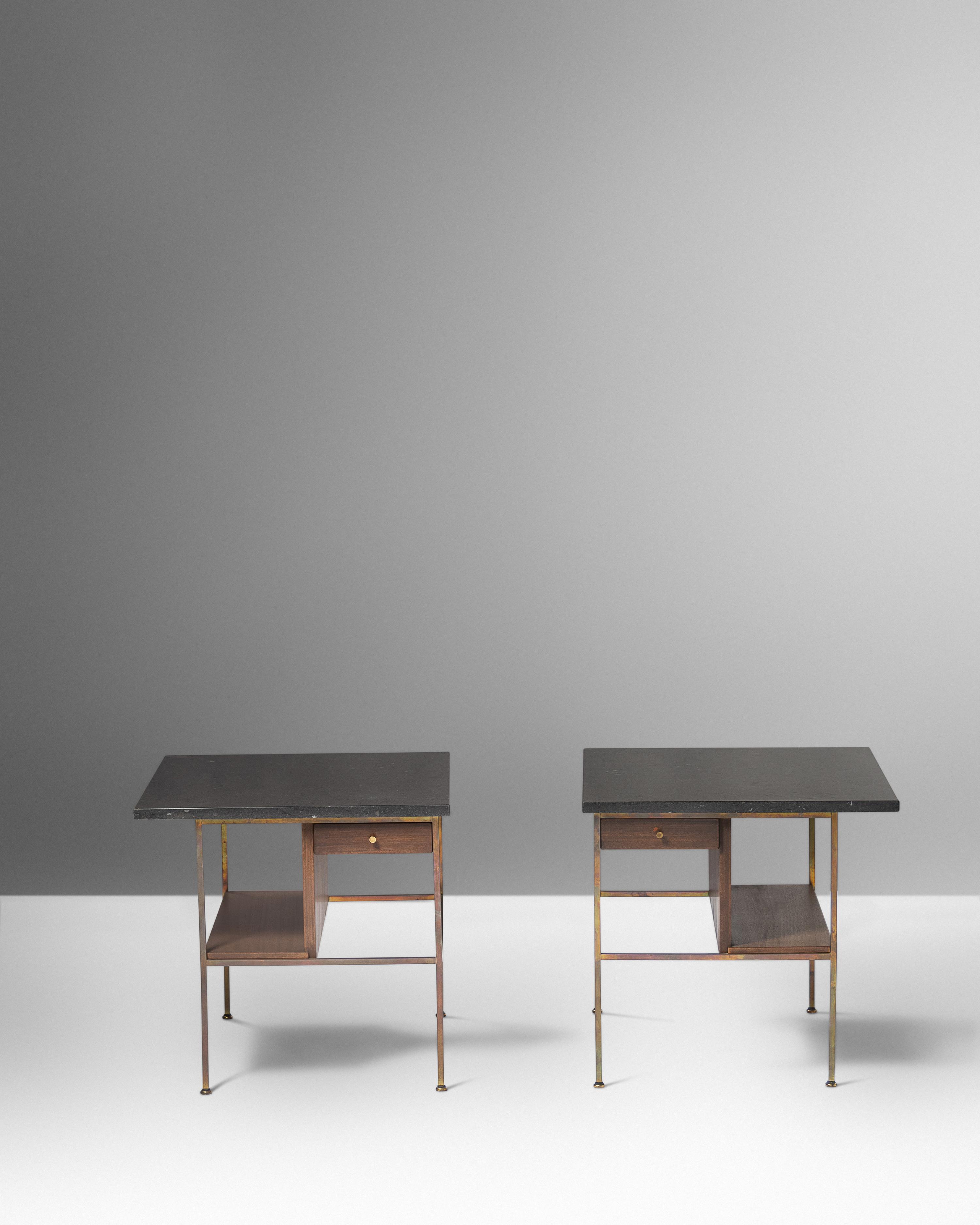Pair of End Tables, Calvin, USA