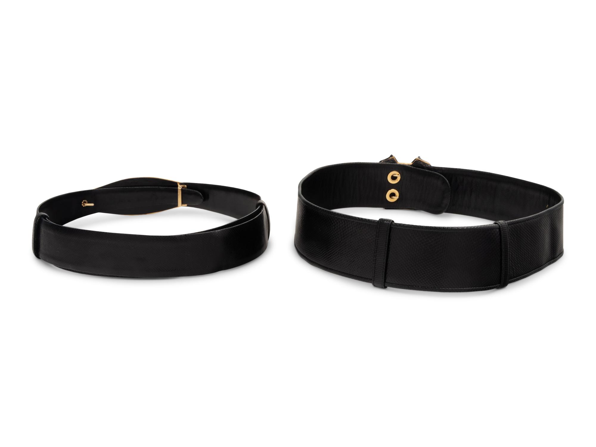 Two Judith Leiber Belts