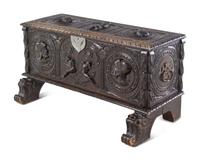 A Renaissance Revival Carved Walnut Chest