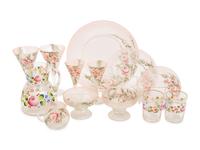 A Partial Set of Enameled Glass Tableware