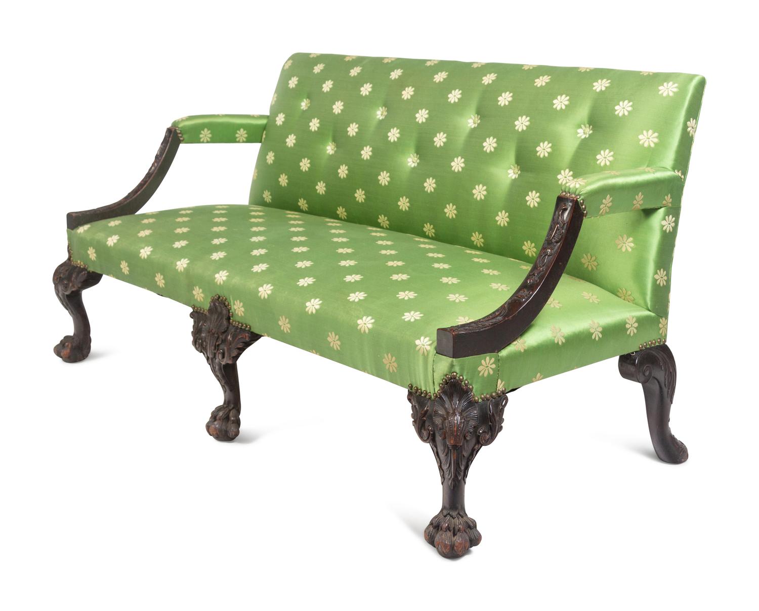 A George I Style Carved Mahogany Settee
