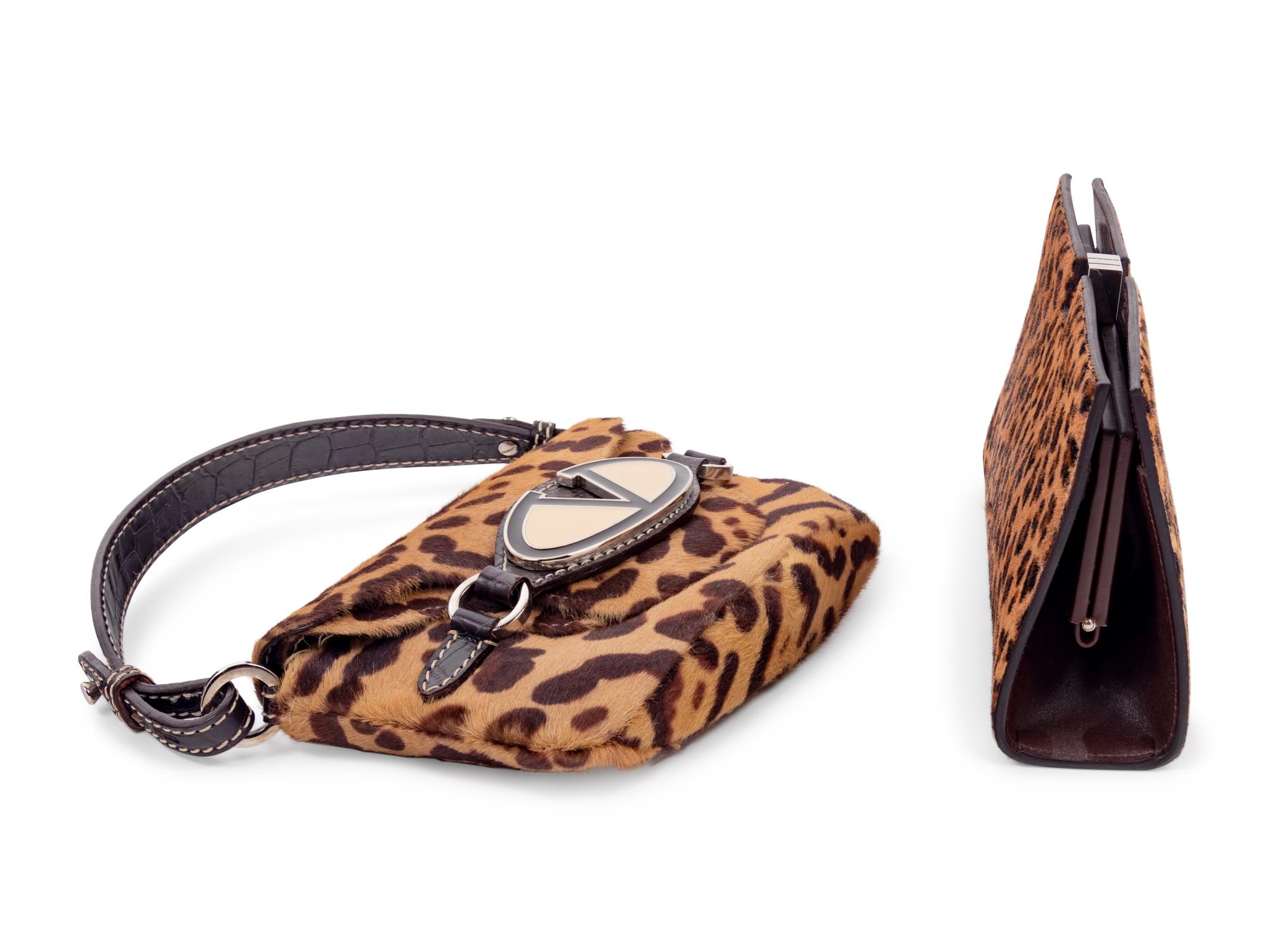 Four Animal Print Pieces: One Lambertson Truex Frame Clutch Bag, One Valentino Double Flap Bag, One Pair of Gucci Sling Back Shoes, One Pair of Louboutin Boots