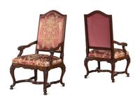 A Pair of Régence Style Walnut Fauteuils