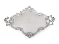 A German Rococo Style Silver Tray