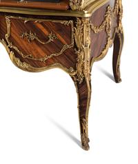 A Louis XV Style Gilt Bronze Mounted Marquetry Bureau à Cylindre