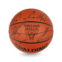 A 2003-04 Chicago Bulls Team Signed Autograph Basketball (Scottie Pippen's Last Season)