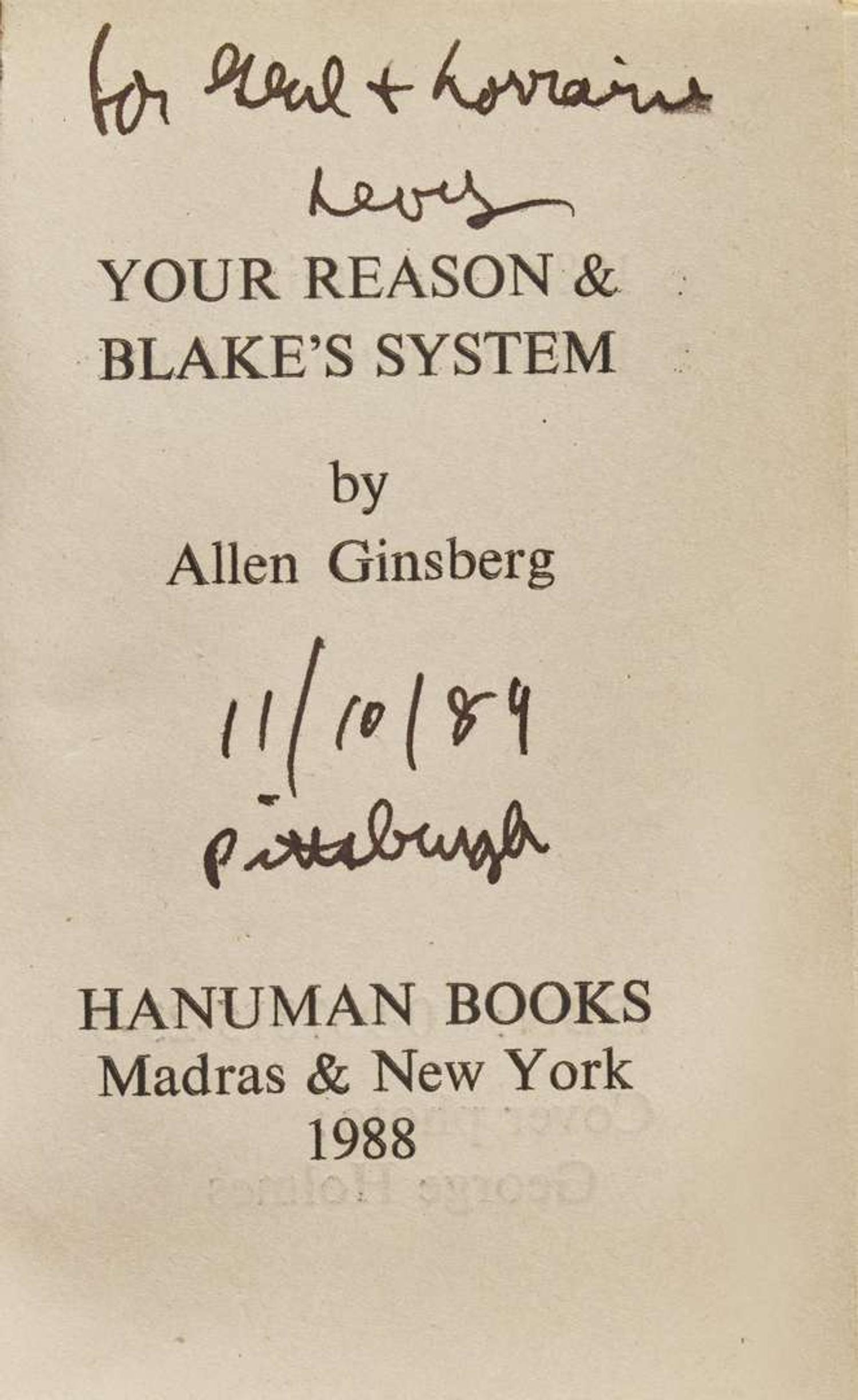 [Literature] [Ginsberg, Allen]: Archive of Books and Other Ephemera