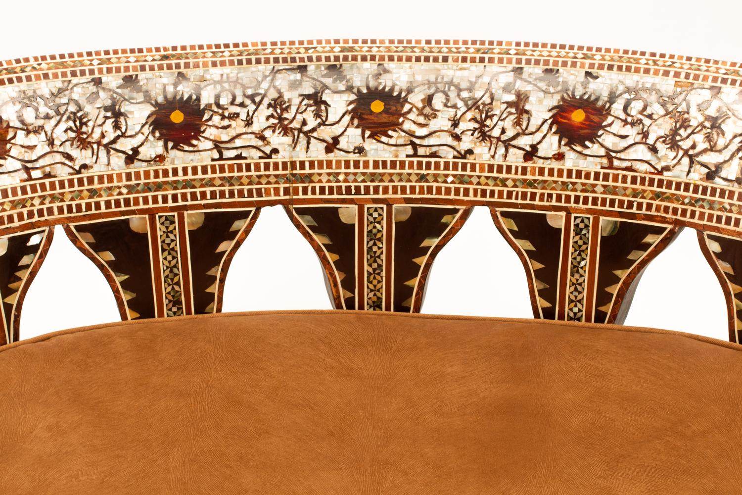 An Iberian Style Mother-of-Pearl Inlaid Seating Suite