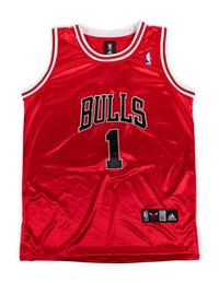 A Derrick Rose Signed Autograph Chicago Bulls Adidas Basketball Jersey (BAS Beckett Authentication Services Certified),