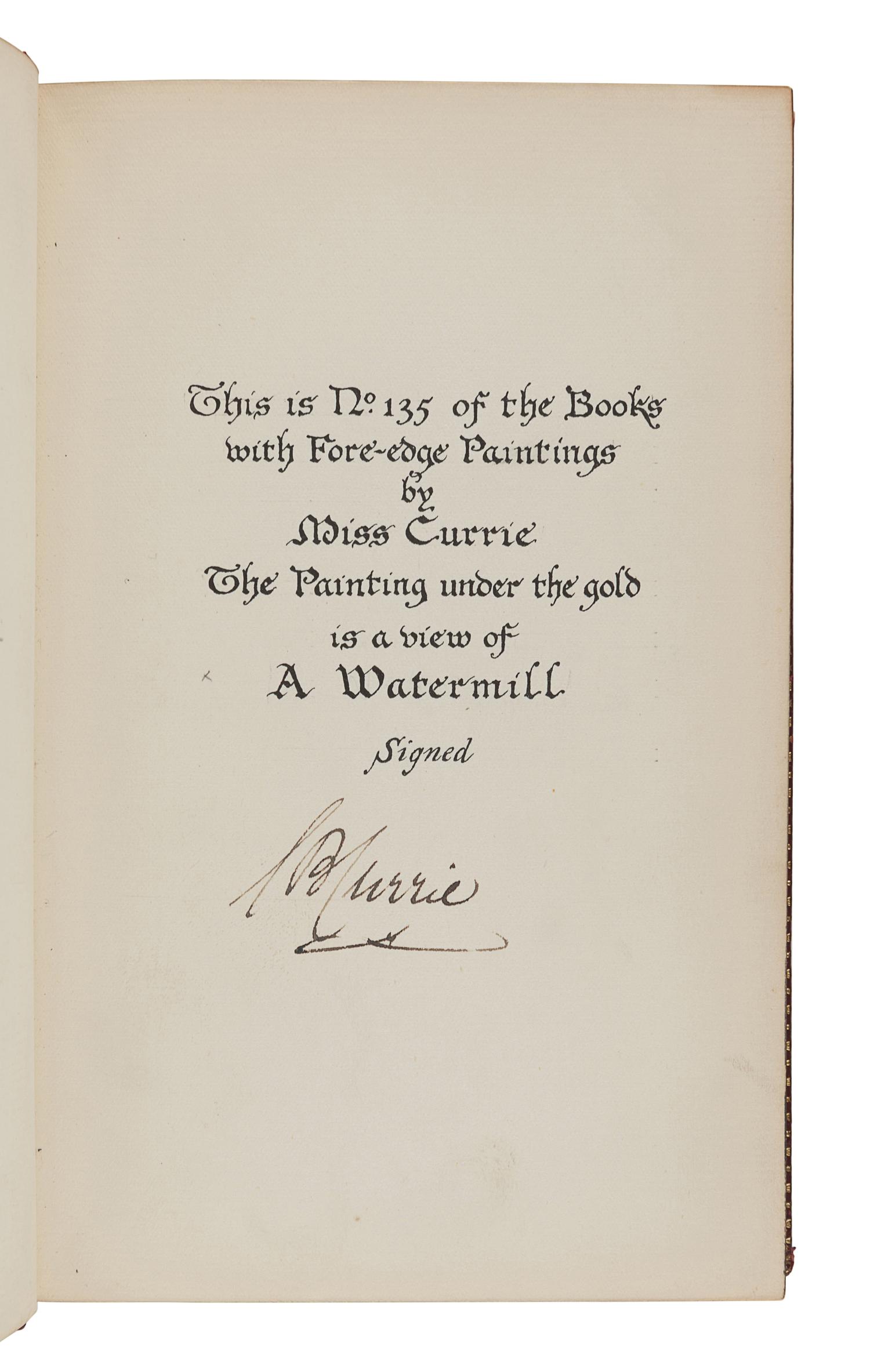 [FORE-EDGE PAINTING]. - [CURRIE, Miss C. B. (1849-1940)]. BOWDLER, Thomas. Letters Written in Holland. London: J. Robson and W. Clark, J. Debrett, and C. Dilly, 1788.