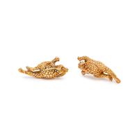 YELLOW GOLD FROG CUFFLINKS