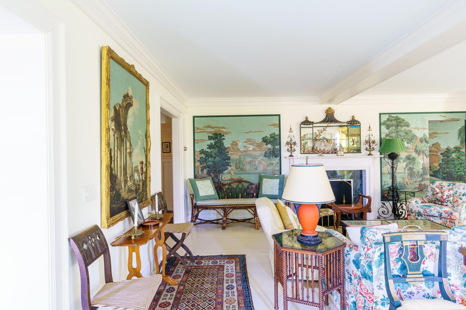 A Gothic Design Rattan Settee and Pair of Armchairs
