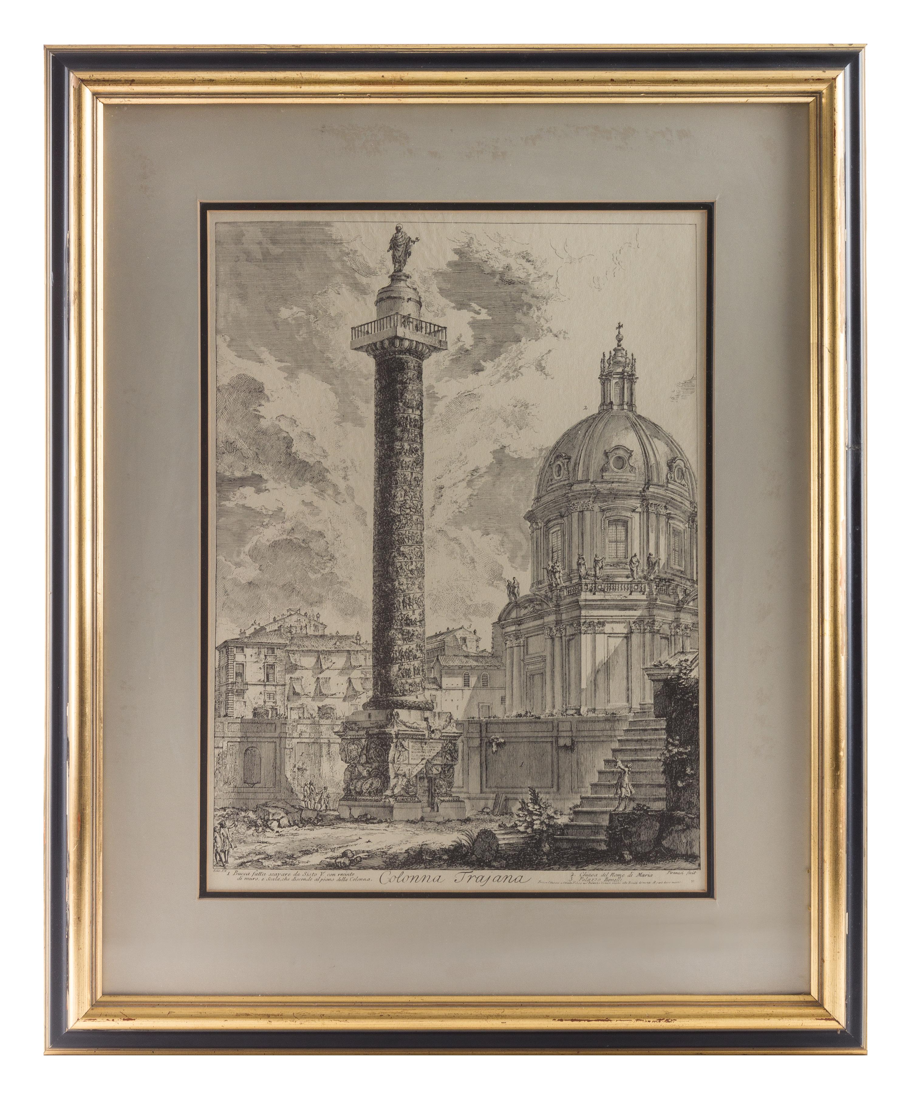 A Set of Three Prints Largest: 12 3/8 x 16 7/8 (visible). — AFTER GIOVANNI BATTISTA PIRANESI