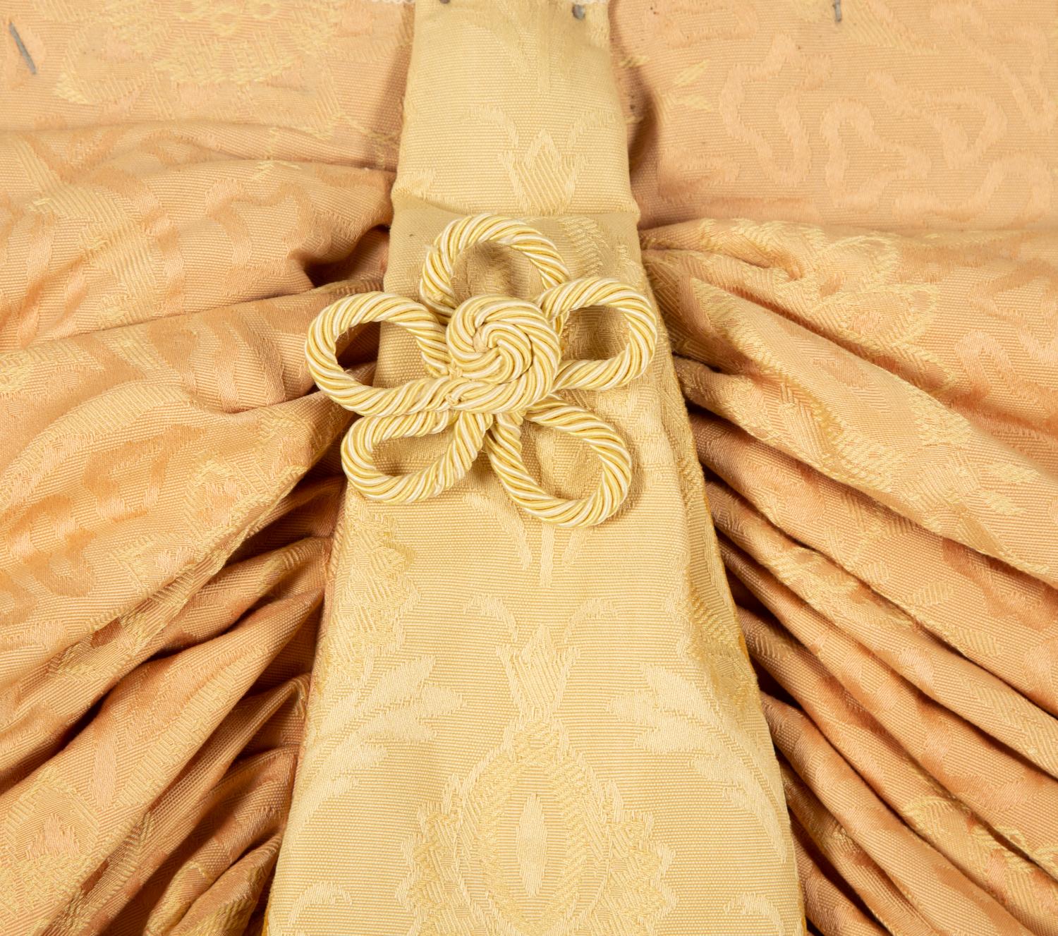 Eight Scalamandré Silk Drapery Panels with Valances — 20th Century