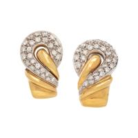 BICOLOR GOLD AND DIAMOND EARRINGS