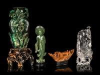 Four Chinese Hardstone Carvings