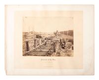 [CIVIL WAR]. A group of 2 photographs from Alexander Gardner's Sketch Book of the Civil War , incl. Ruins at Manassas, and Chesterfield Bridge, Anna River.