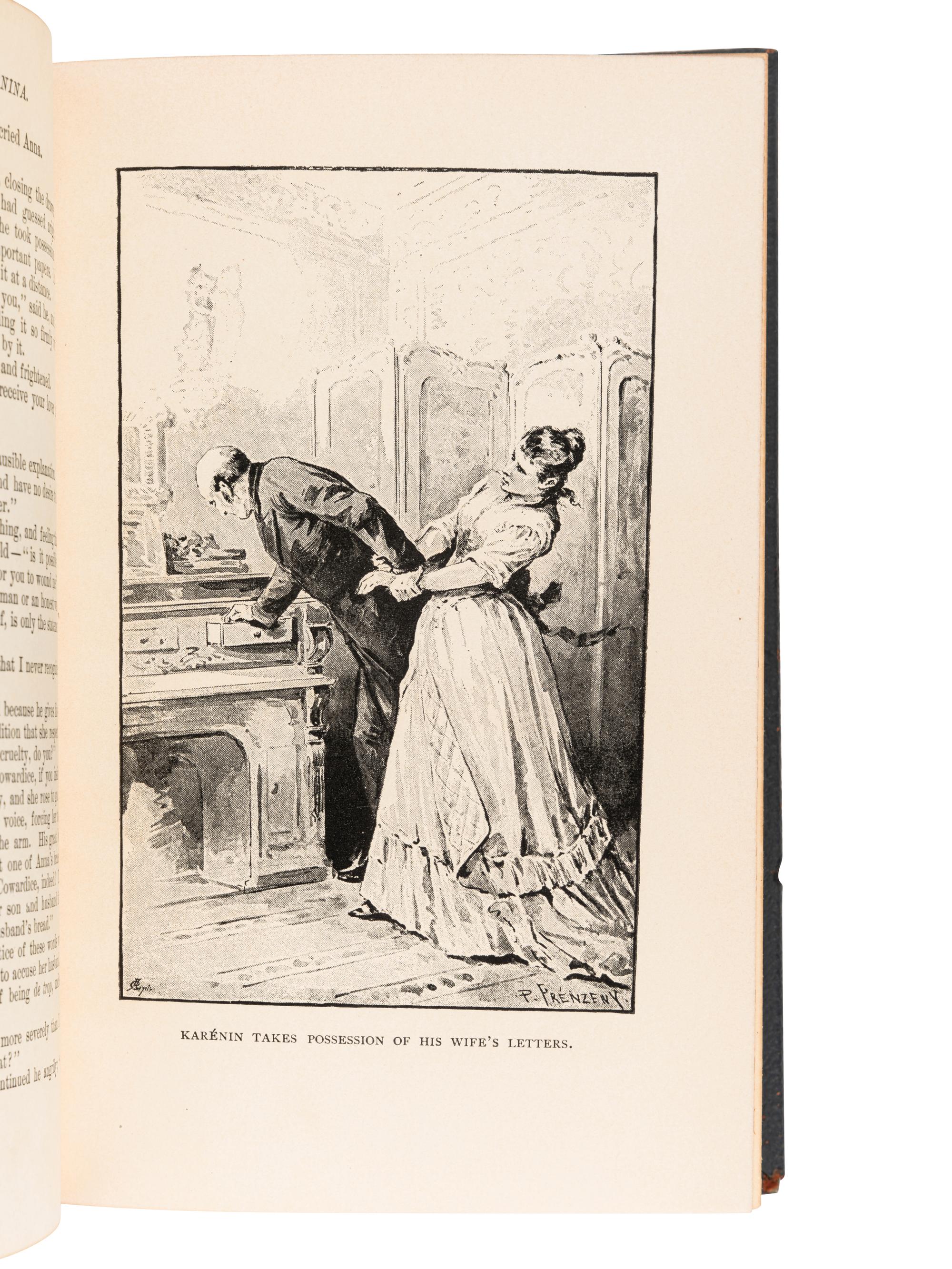 TOLSTOY, Count Lev Nikolayevich (1828-1910). Anna Karenina . Nathan Haskell Dole, translator. New York: Thomas Y. Crowell & Co., 1886.