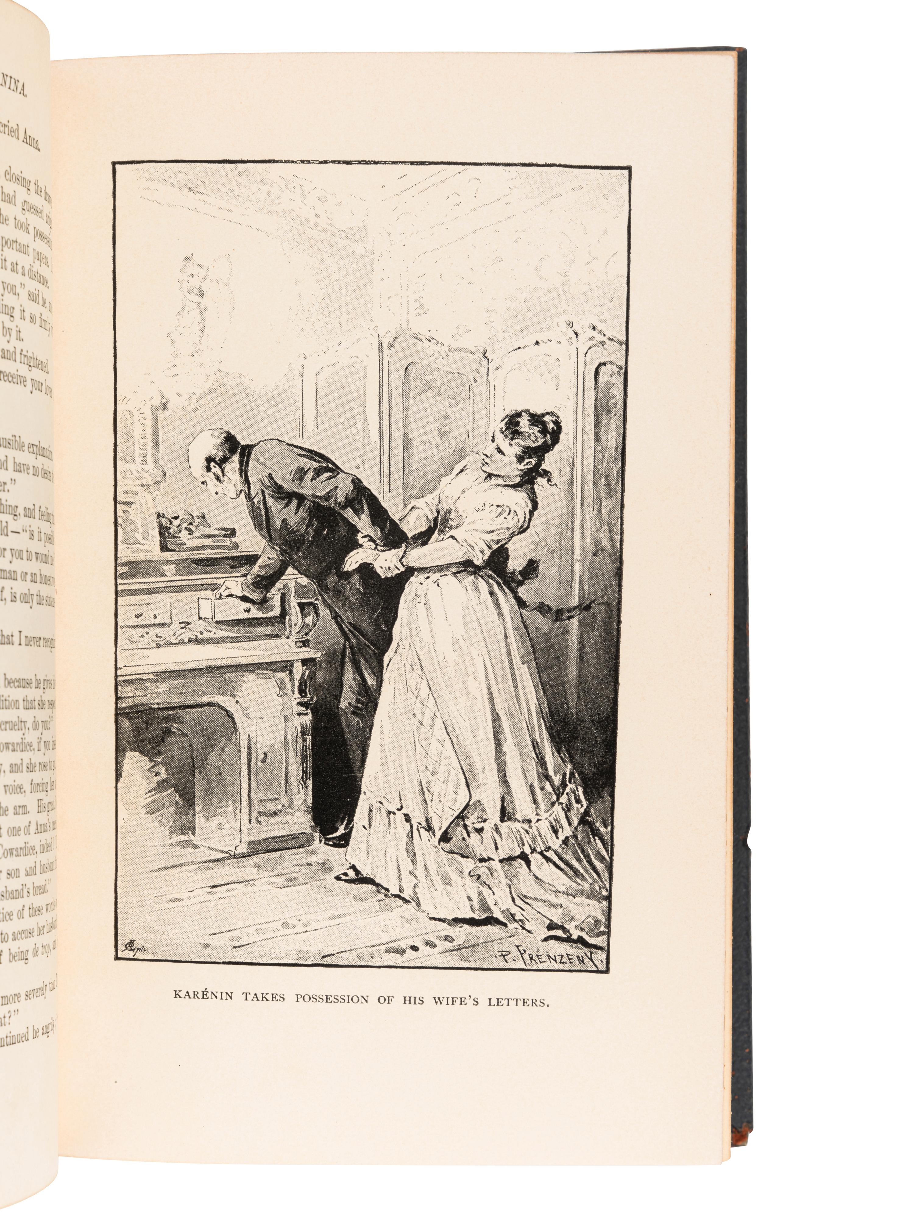 TOLSTOY, Count Lev Nikolayevich (1828-1910). Anna Karenina . Nathan Haskell Dole, translator. New York: Thomas Y. Crowell & Co., 1886.