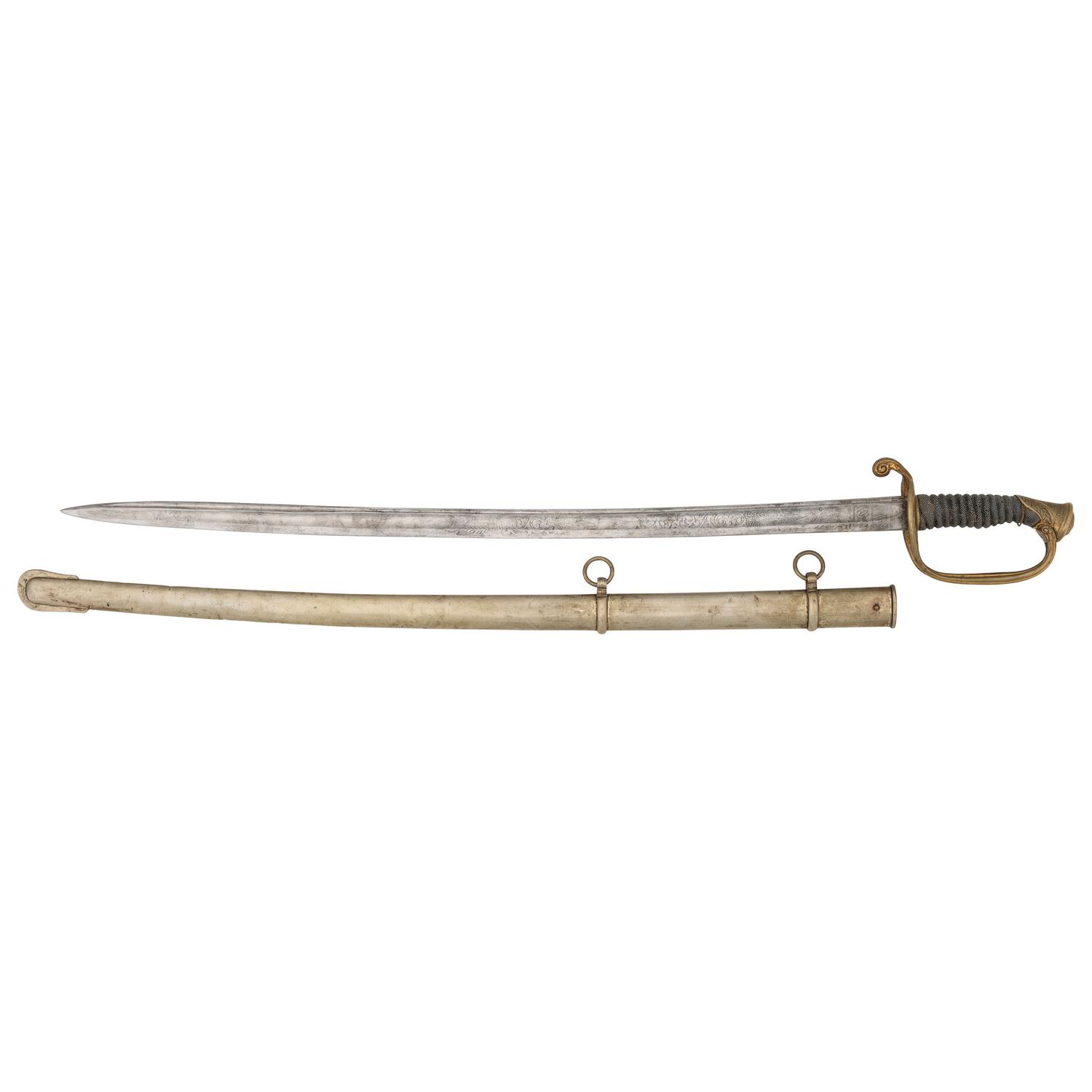 Klingenthal Model 1850 Foot Officers Sword Presented to RW Hemphill - 203 PA Volunteer Infantry - Mortally Wounded at Fort Fisher