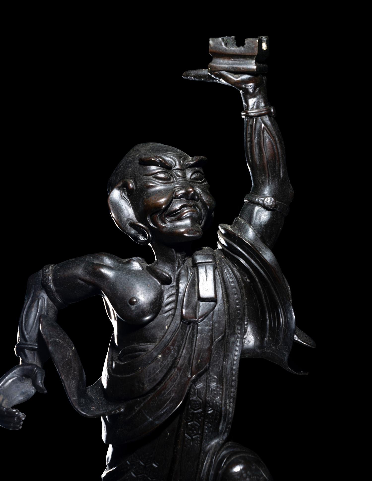 A Japanese Bronze Figure of Daruma