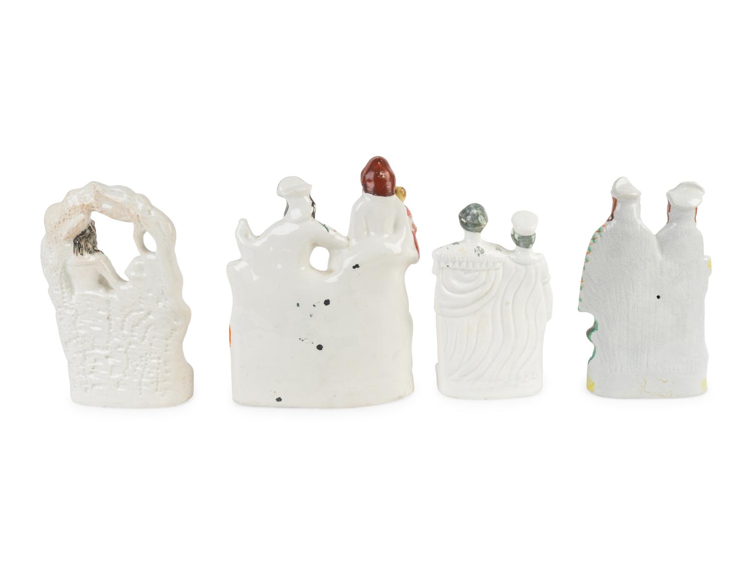 A Group of Four Staffordshire Pottery Figures — 19TH CENTURY
