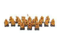 Eighteen Chinese Gilt Wood Figures of Luohans