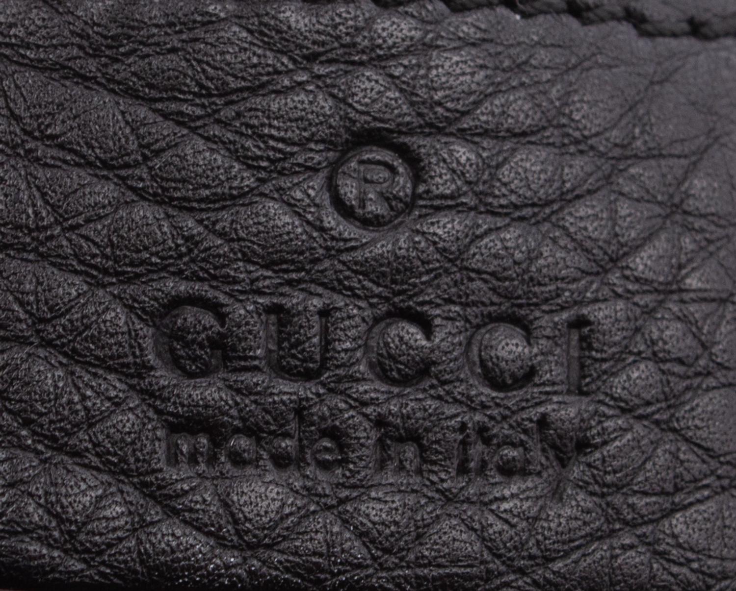 Gucci Black Leather Tote, 2000s