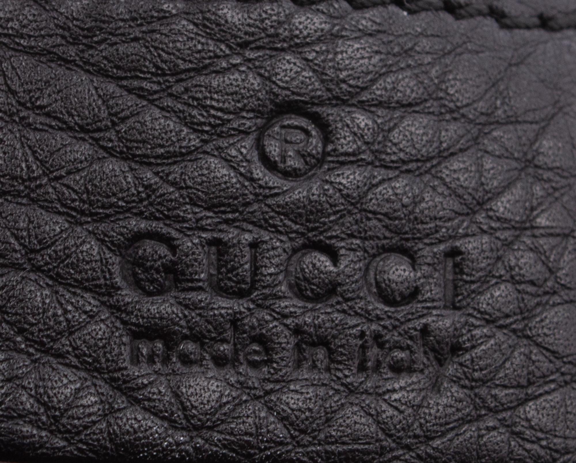 Gucci Black Leather Tote, 2000s