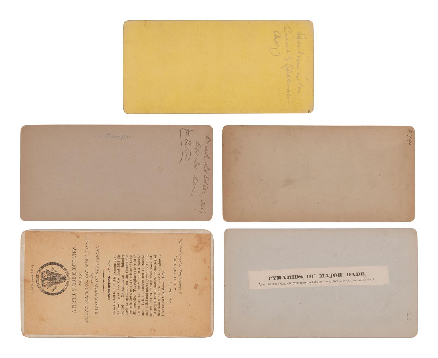[CIVIL WAR]. 30 immediate post-war stereoviews of Gettysburg, many by TIPTON.