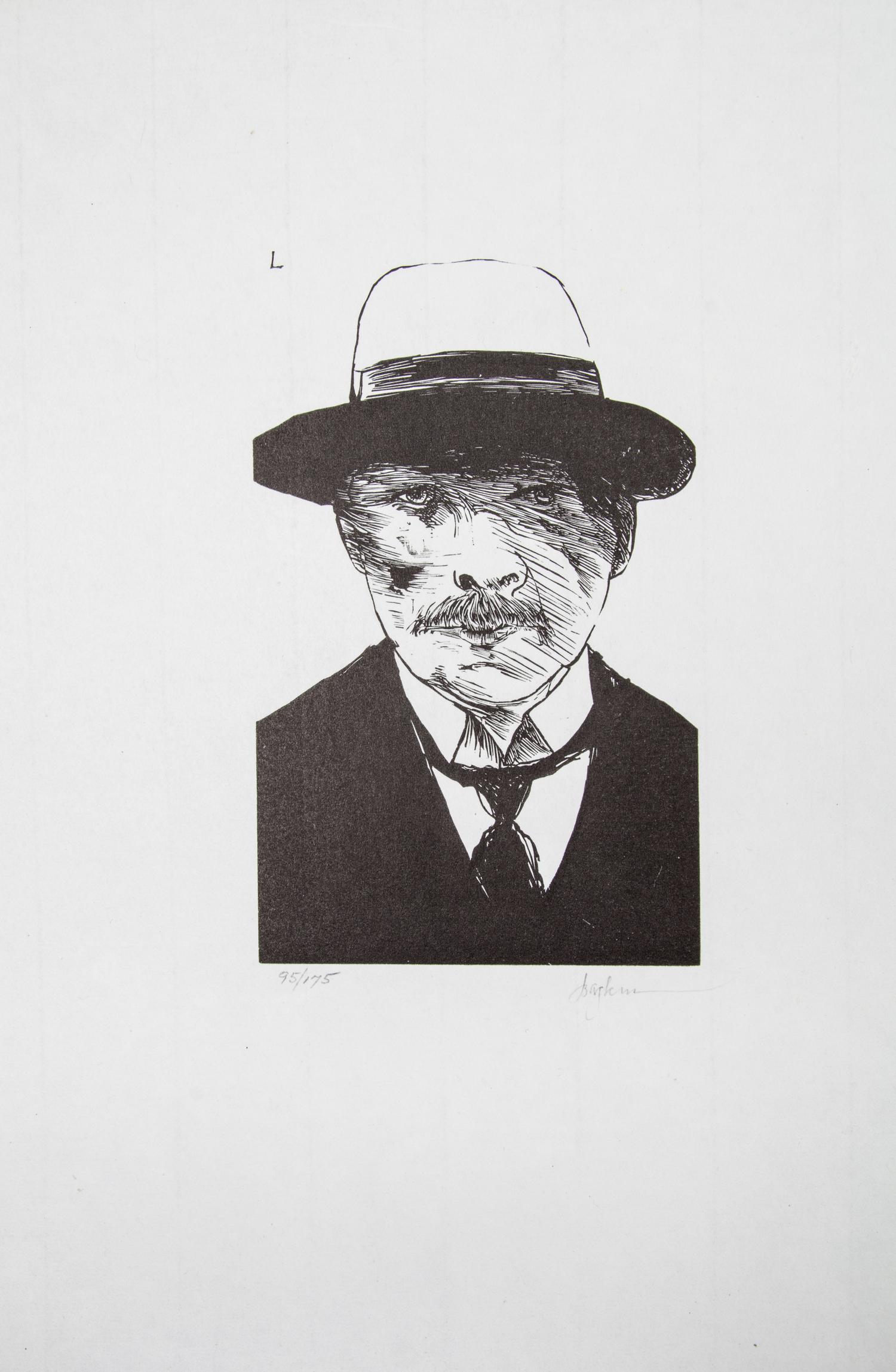 BASKIN, LEONARD. Laus pictorum. Northampton, 1969. Portfolio of 16 portraits of 19th century artists. Signed, limited.