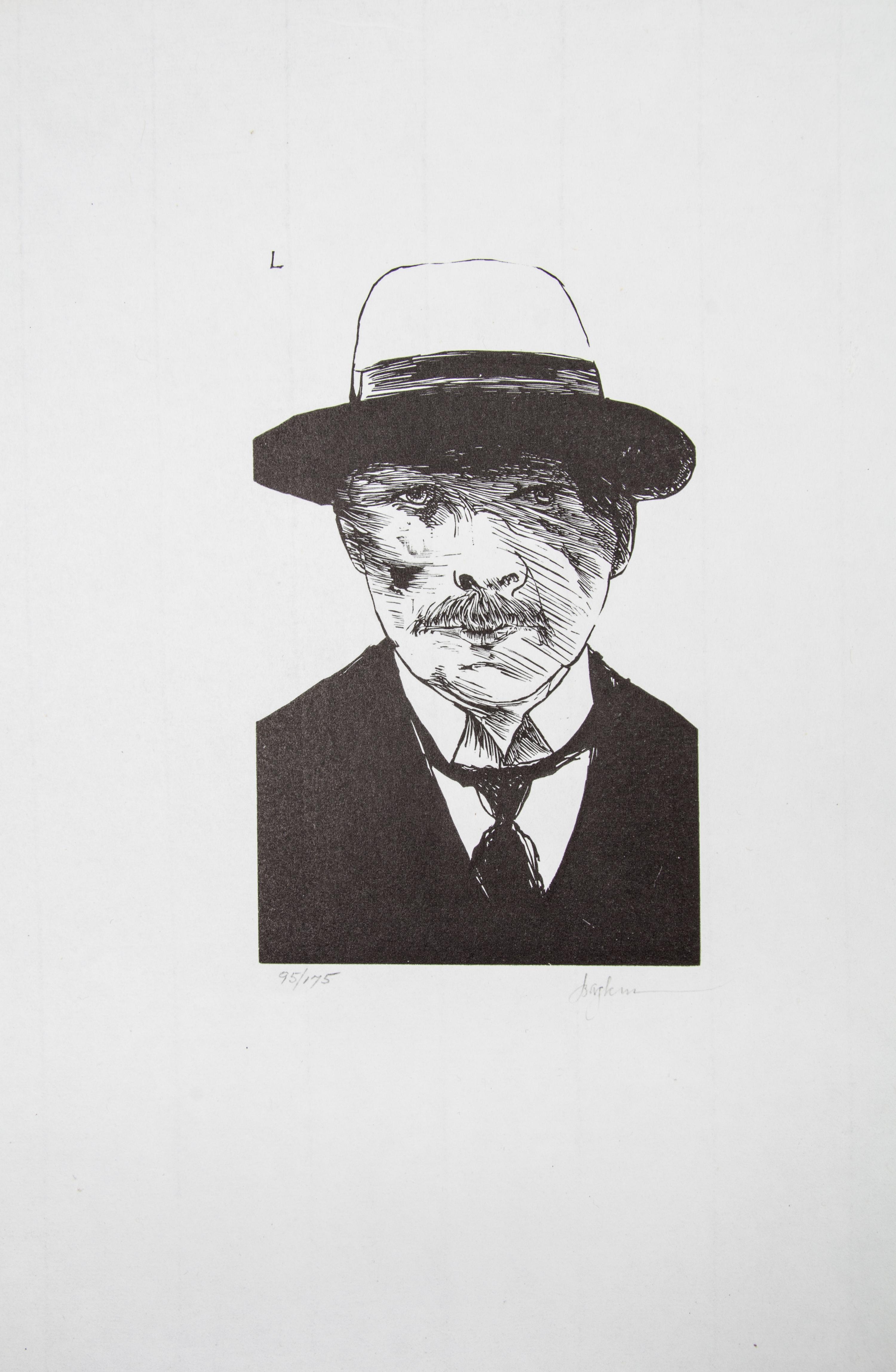 BASKIN, LEONARD. Laus pictorum. Northampton, 1969. Portfolio of 16 portraits of 19th century artists. Signed, limited.