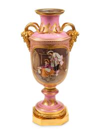 A Gilt Bronze Mounted Sèvres Style Porcelain Vase