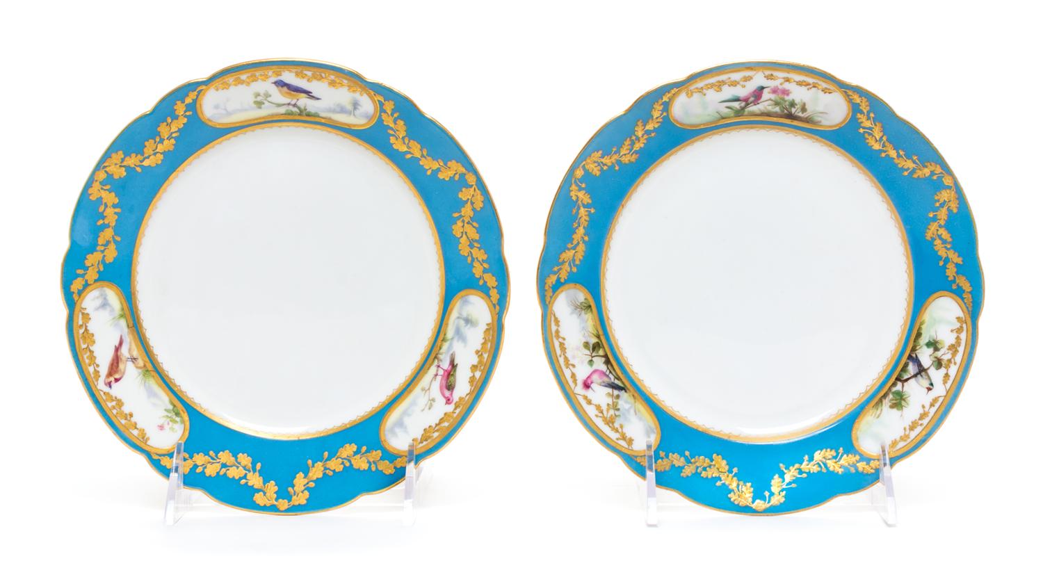 Two Russian Porcelain Plates Diameter 7 1/4 inches. — IMPERIAL RUSSIAN PORCELAIN FACTORY, CIRCA 1899 AND 1900