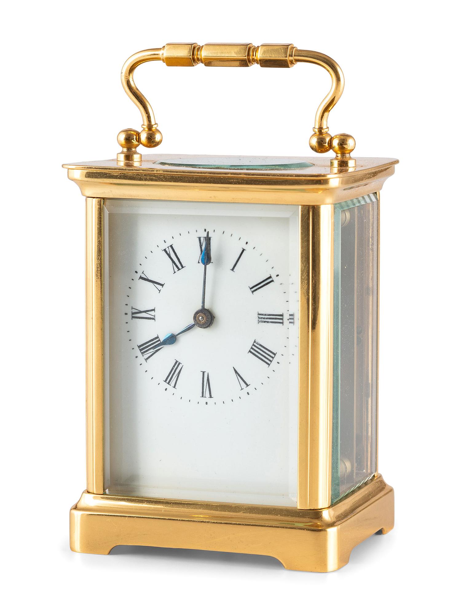 A Gilt Metal Carriage Clock