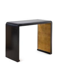 A Custom Black Lacquered Poplar Console Table