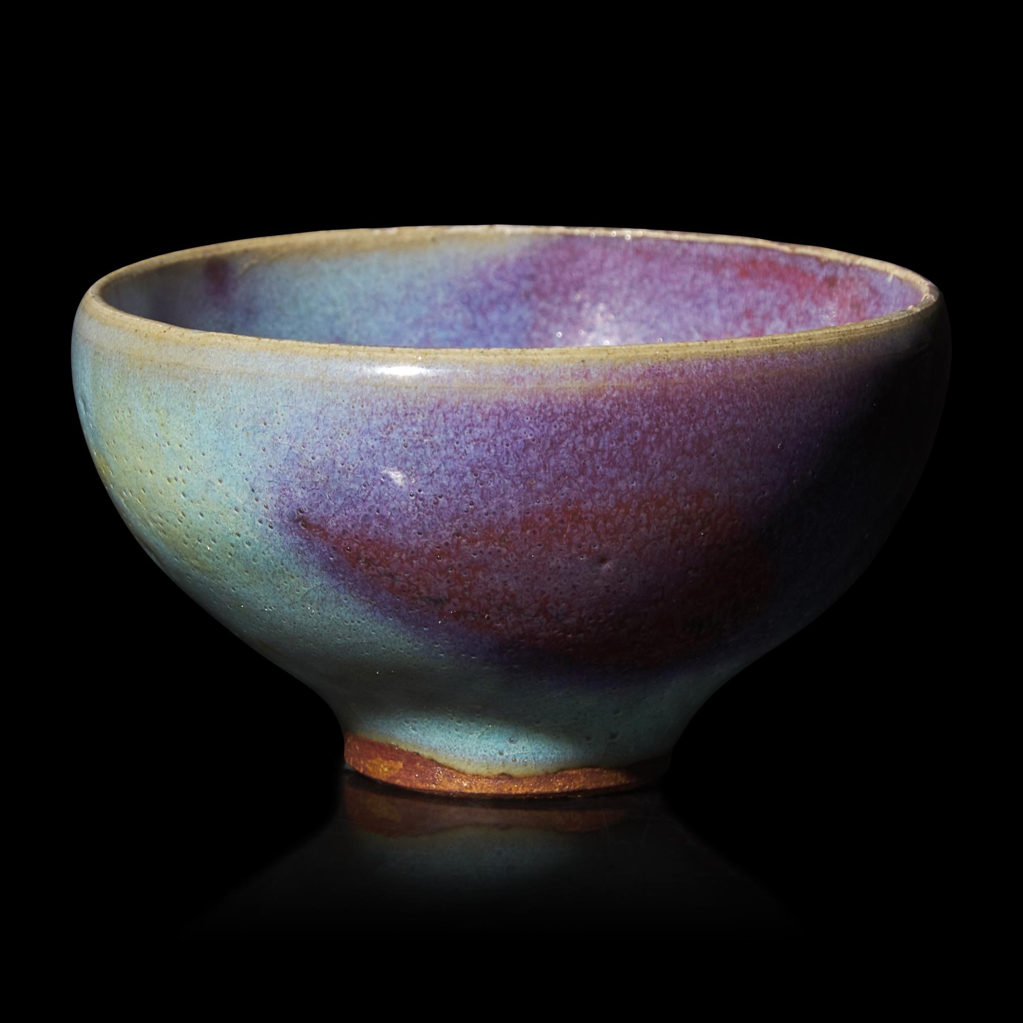 A Chinese Junyao Bubble Bowl, Jin/Yuan Dynasty 金/元 鈞窯紫斑碗