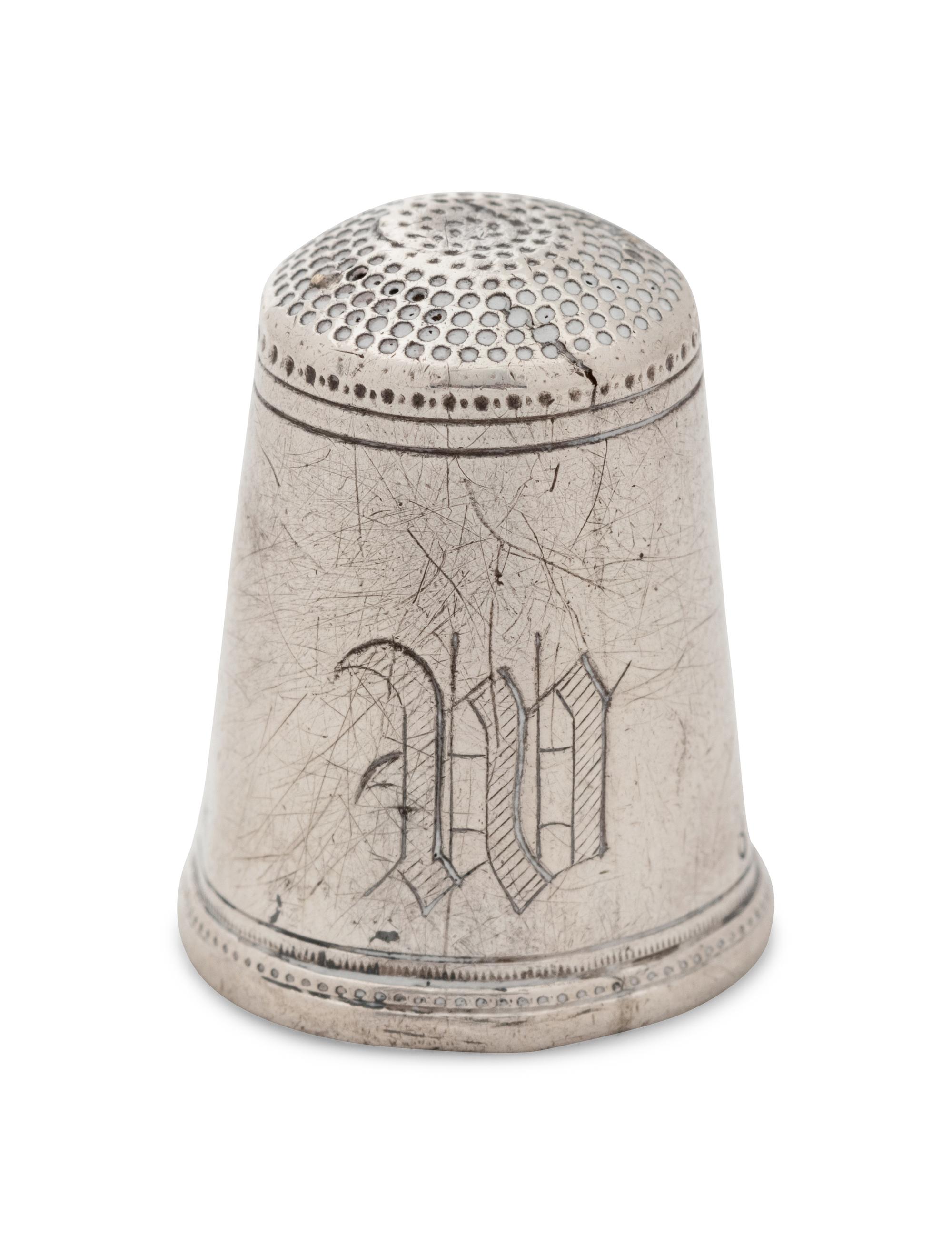 An American Silver Thimble