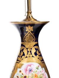 A Pair of Sèvres Style Porcelain Vases Mounted as Lamps