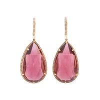 PINK TOURMALINE AND DIAMOND EARRINGS
